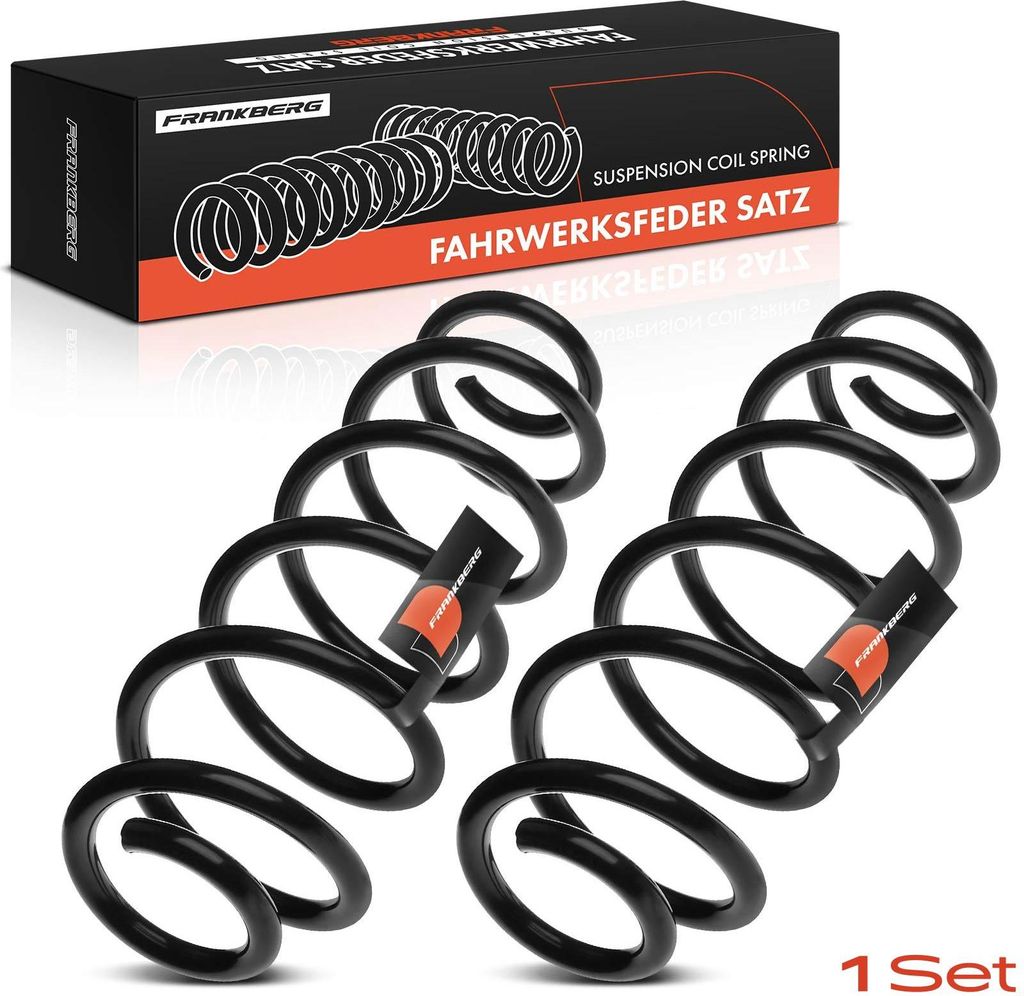 Frankberg 2x Fahrwerksfeder Hinterachse für Audi A3 8P1 A3 Sportback 8PA 1.2L 2010-2013
