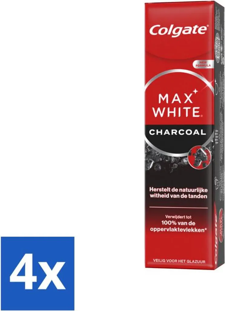 Denti Bianchi con Colgate Max White Carbone - Kit 4x75ml Risparmio