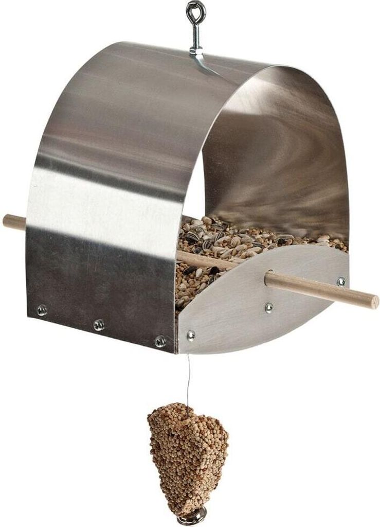 matches21 Vogel-Futterhaus 15x10x18 cm Metall Bausatz f. Produktbild 