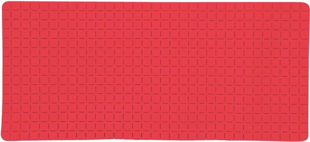 MSV Dusch-/Badeschutzmatte Bad - Gummi - rot - 76 x 36 cm
