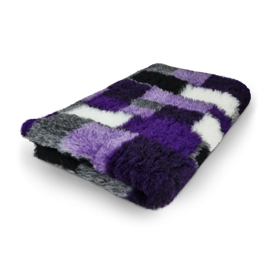 Vet Bed Patchwork Hundedecke violett schwarz weiß, 150 x 100 cm