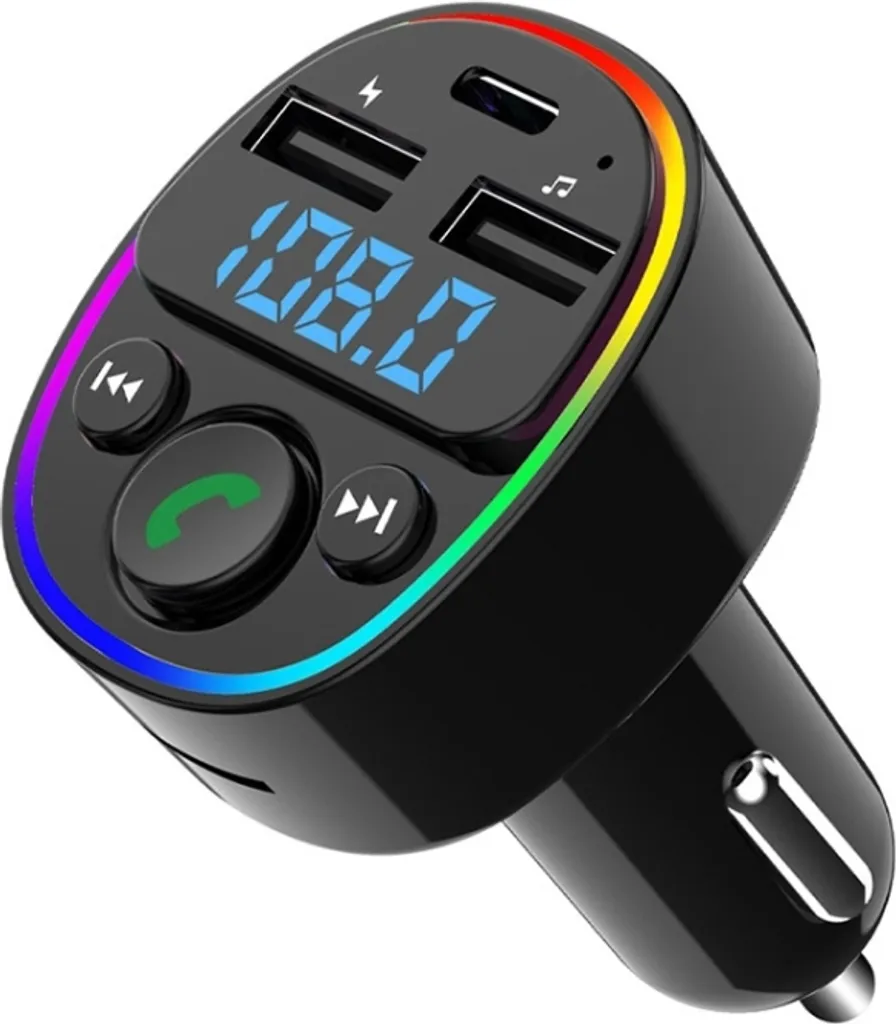 Trasmettitore automatico Bluetooth MP3 Player Audio FM con luce ambientale