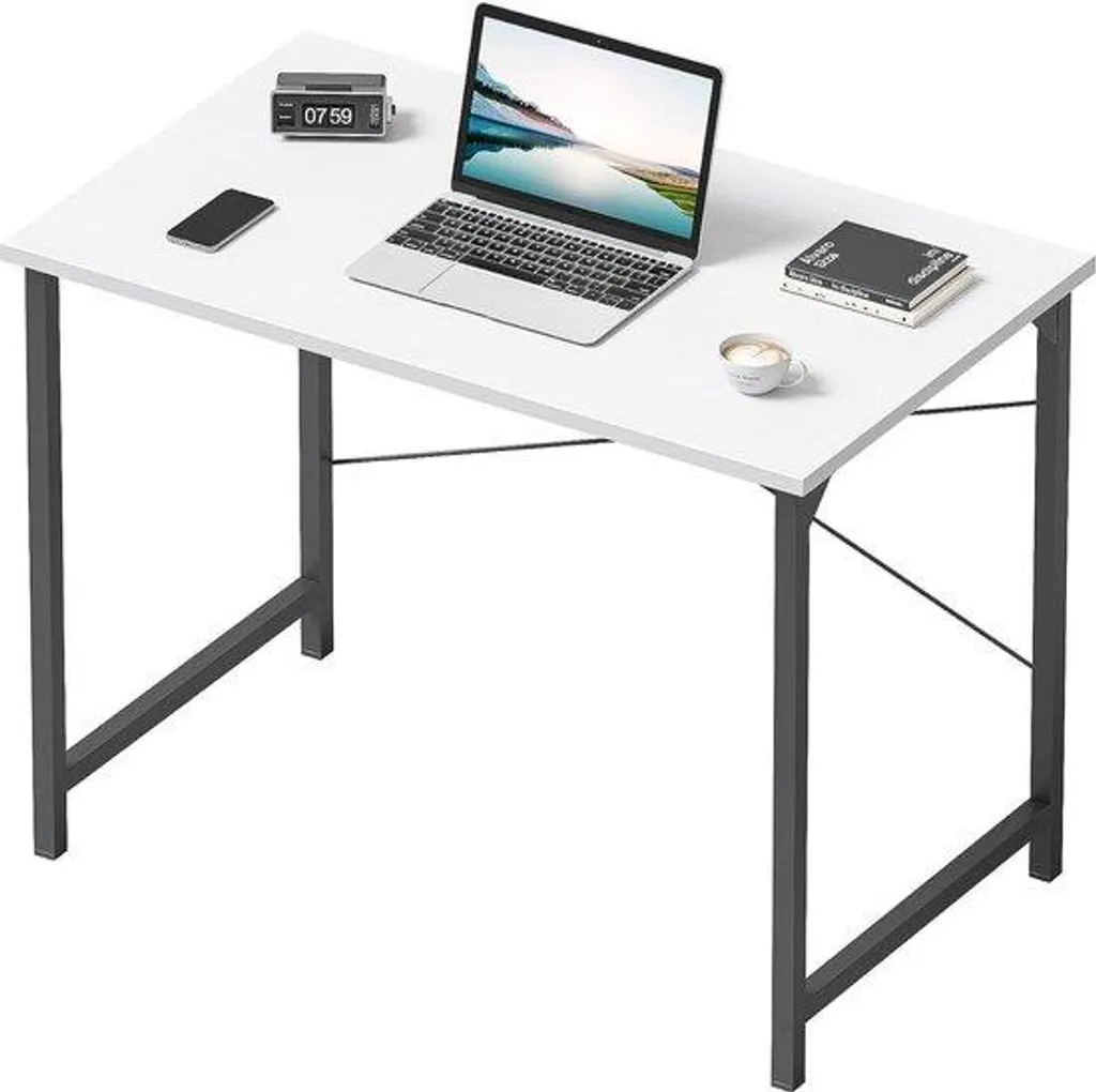 Bureau d'ordinateur design blanc Computerbüro 32 style épuré maison