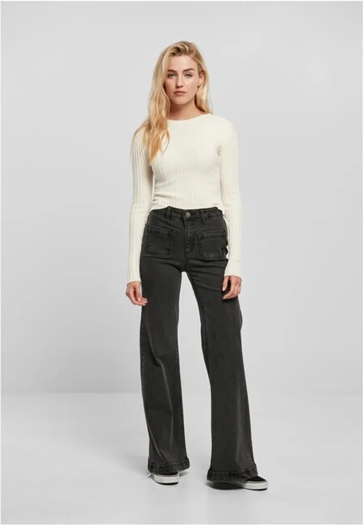 Pull Cropped Anti-Forme Massive : Dos Torsadé et Maille Côtelée Sable - 5