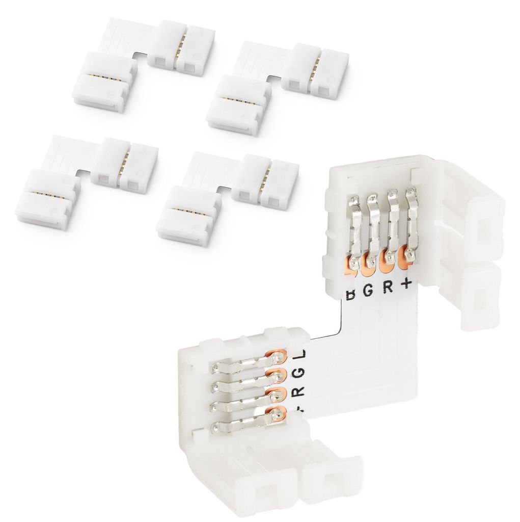 5x LED RGB Strip Eckverbinder Schnellverbinder Produktbild 