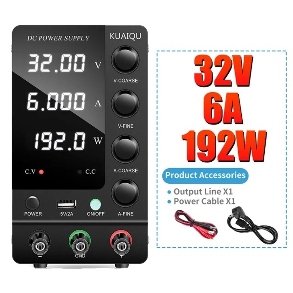 DC-Netzteil, einstellbare Spannung, hohe Stromausgang, SPS-C3206 Schwarz, 220V