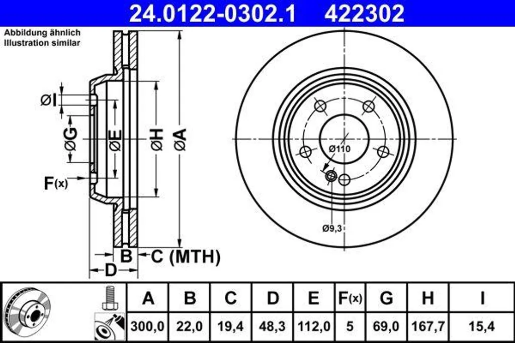 Disque de frein de rechange standard pour entretien Mercedes CLS