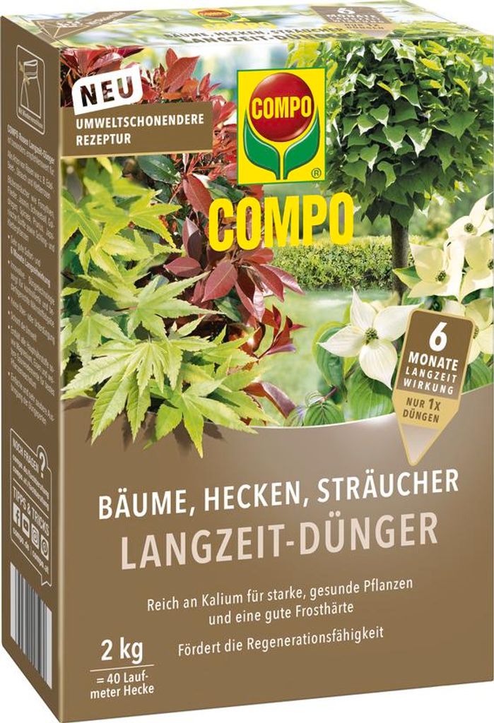 Langzeitdünger COMPO für Bäume, Hecken, Sträucher 2 kg, für Produktbild 