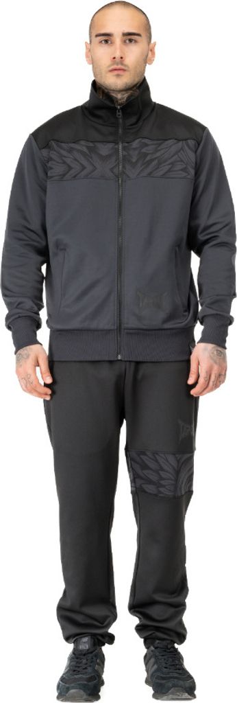Herren Trainingsanzug normale Passform SPIRIT TRACKSUIT Black/Grey XXL Tapout