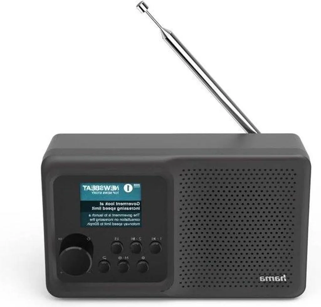 Petite radio DAB Bluetooth autonome 8h - Recharge USB-C rapide noire