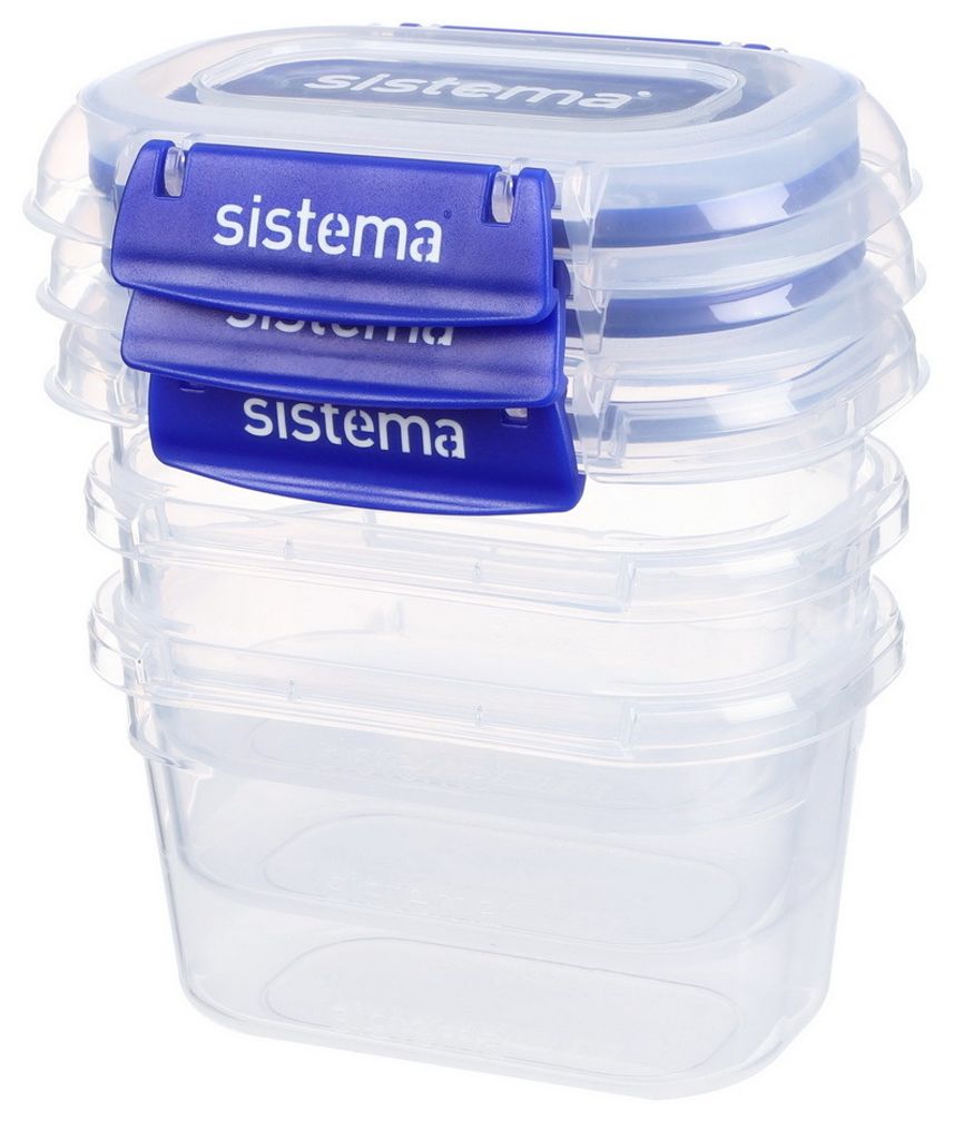 Sistema 881543, Kontejner, Oválný, 0,4 l, Modrá, Průhledná, Obrázek produktu 