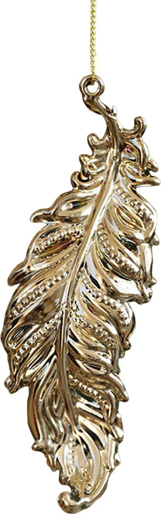 Weihnachtsschmuck aus glitzerndem Kunststoff in Gold: Schneeflocken, Rentiere und Engel zum Aufhängen für den Weihnachtsbaum – Winterdekoration