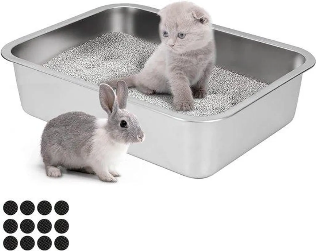 Cage pour chat idéale pour le repos et les soins - Inox 45x35x15 cm