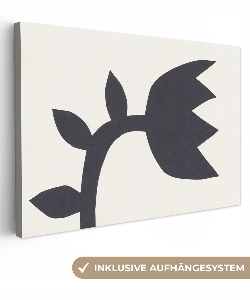 OneMillionCanvasses - Leinwandbilder - 150x100 cm, Tulpen - Schwarz - Weiß - Blumen, Wandbilder Kunstdruck Wanddekoration - Foto auf Leinwand - ...