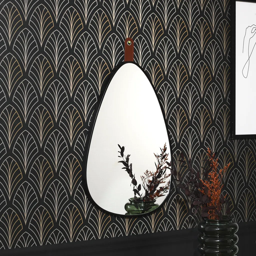 Miroir Ovale pour Entrée et Salle de Bain avec Anse de Fixation
