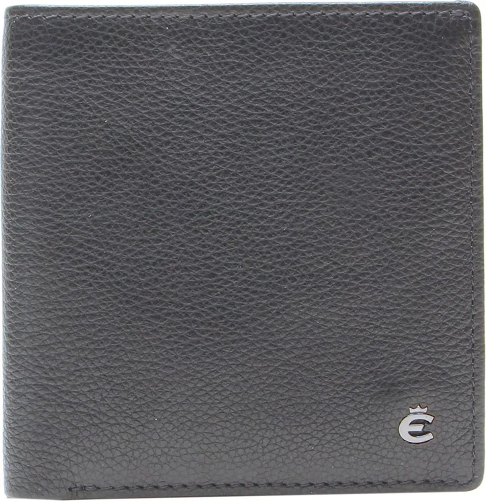 Esquire Houston 74 Portafoglio Uomo in Pelle Nera con Protezione RFID