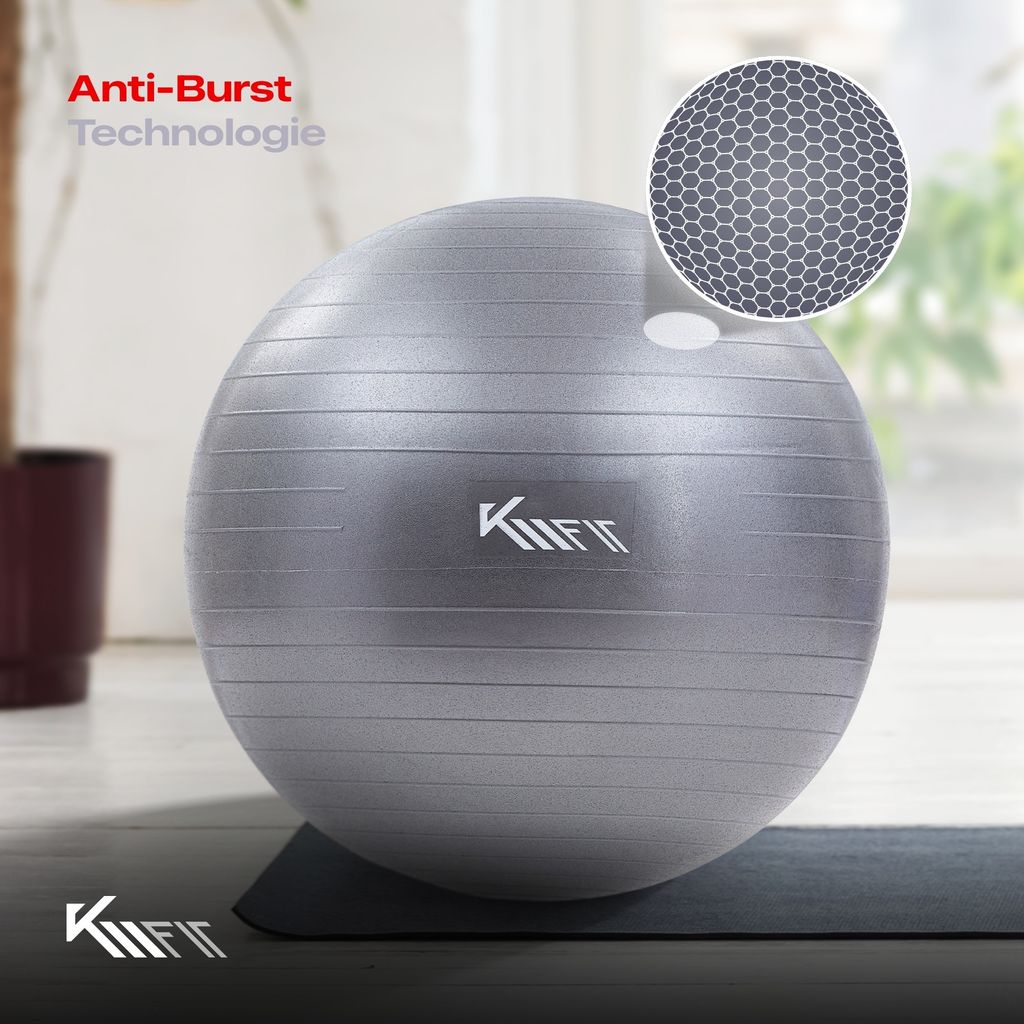KM-Fit gymnastický míč 55 cm, tréninkový míč se vzduchovou Obrázek produktu 5