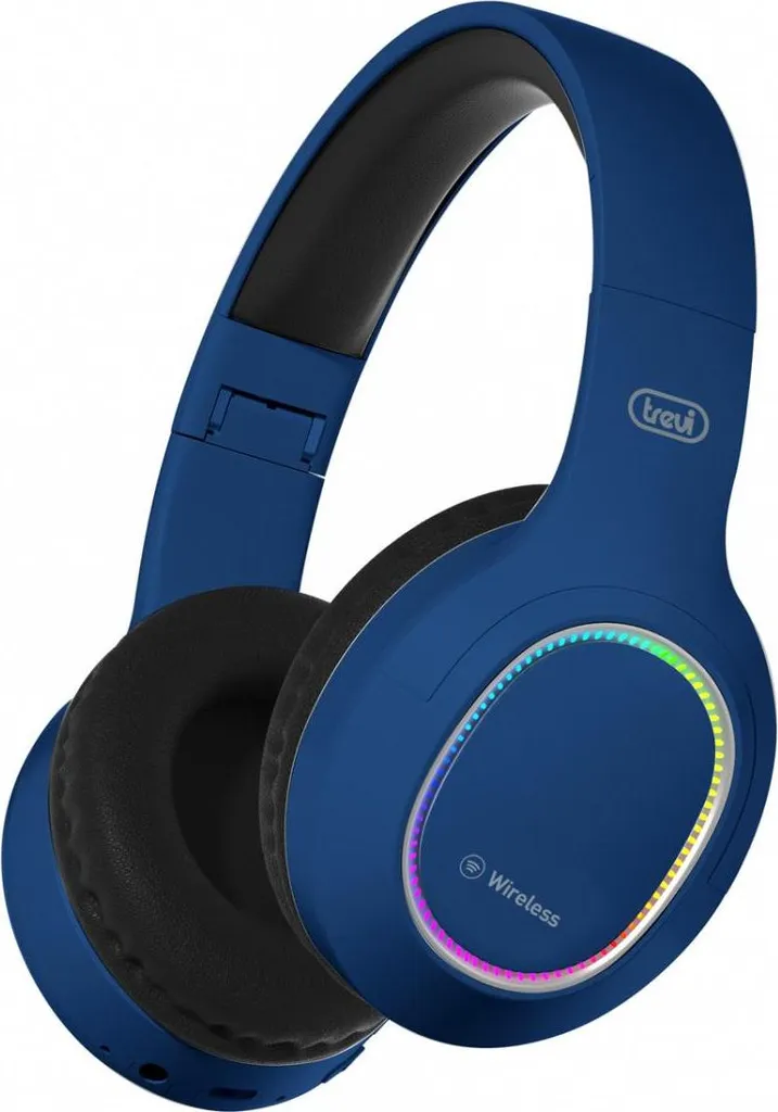 Casque Sans Fil Trevi DJ 12E60 BT Bleu pour Smartphone et Appels Mains Libres