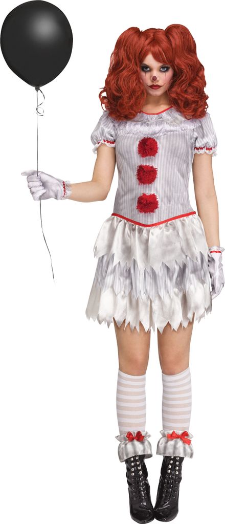 Horrorclown Girl - Halloween Kostüm Damen Größe: L