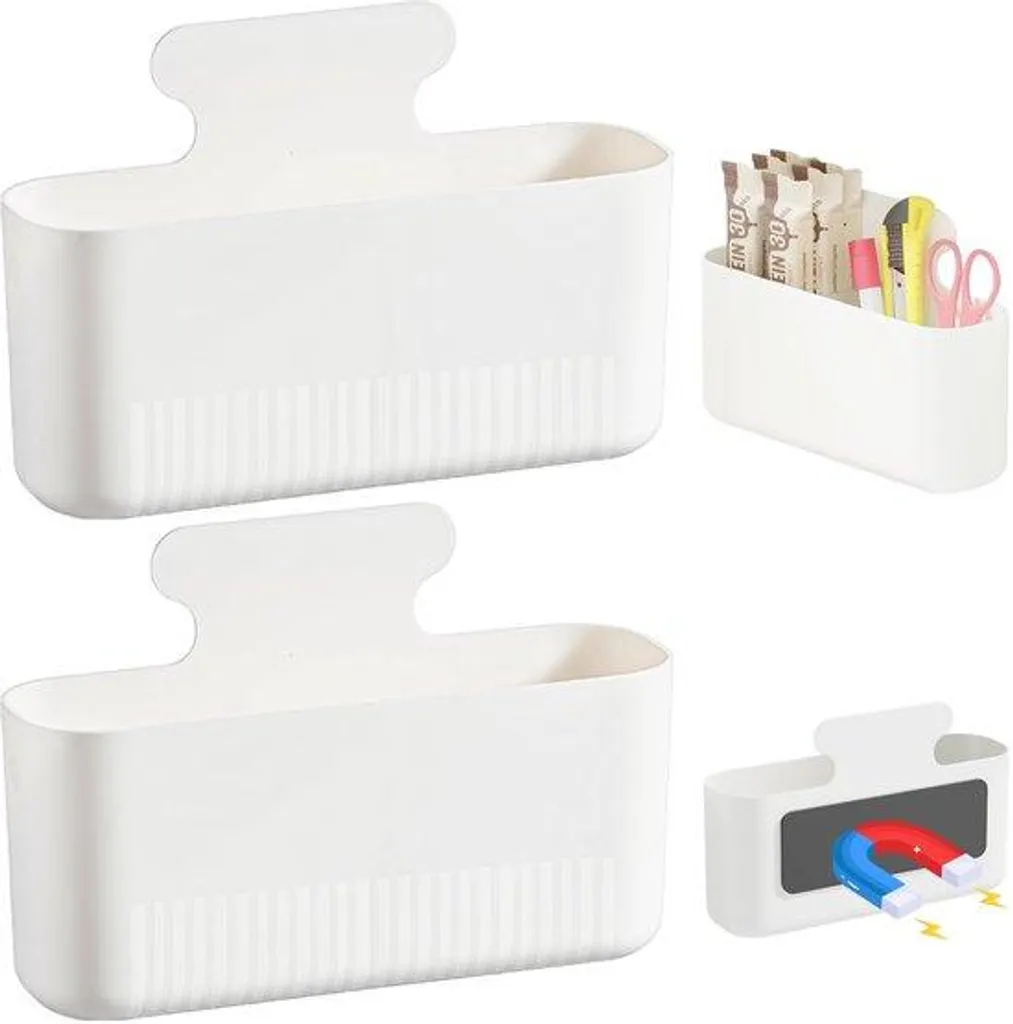 Support aimanté pour stylos blanc lot de 2 avec fixation forte aimant