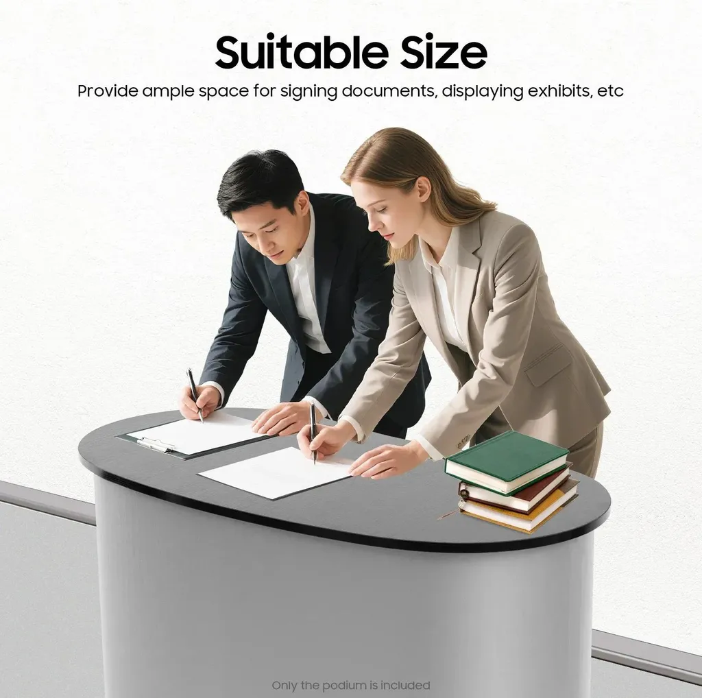 Meuble de réception compact comptoir d'accueil modulable blanc