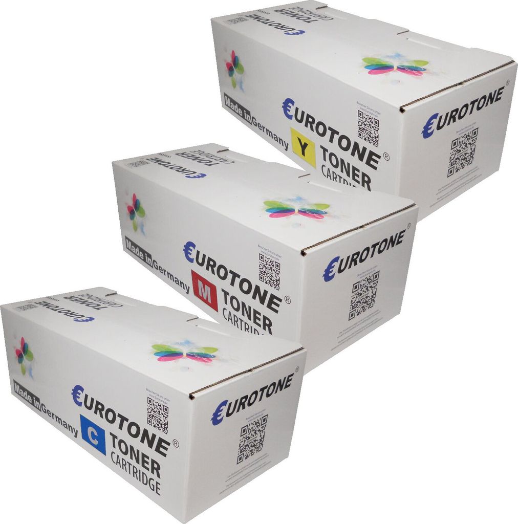 3x XXL Eurotone Toner Alternative für Xerox 106R02229 Blau Cyan / 106R02230 Rot Magenta / 106R02231 Gelb Yellow