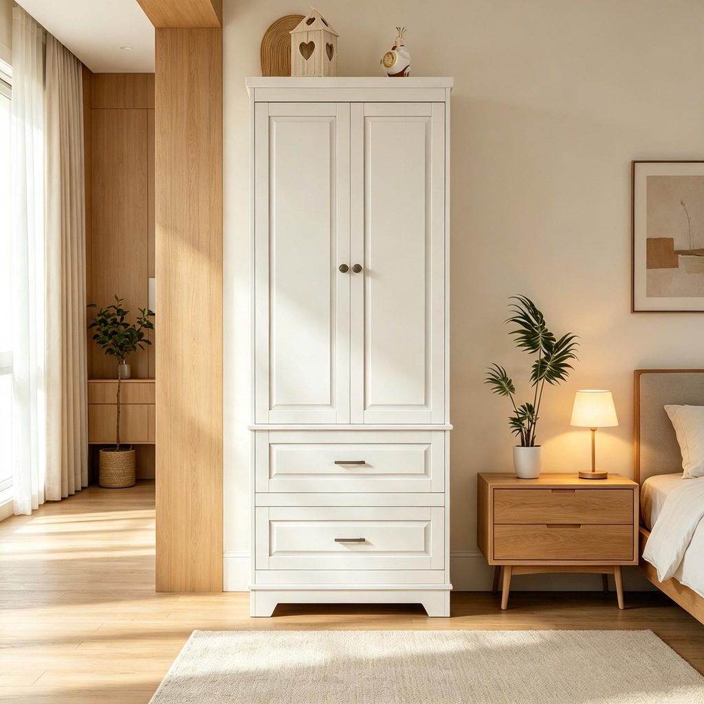 Armoire INONEFT de 157 cm avec 2 portes et 2 tiroirs, 3 Image du produit 