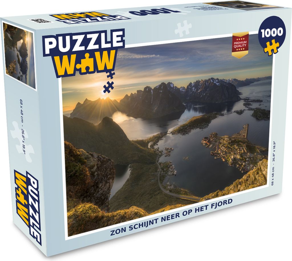 MuchoWow Puzzle 1000 Teile Die Sonne scheint auf den Fjord - Erwachsene - Rätsel