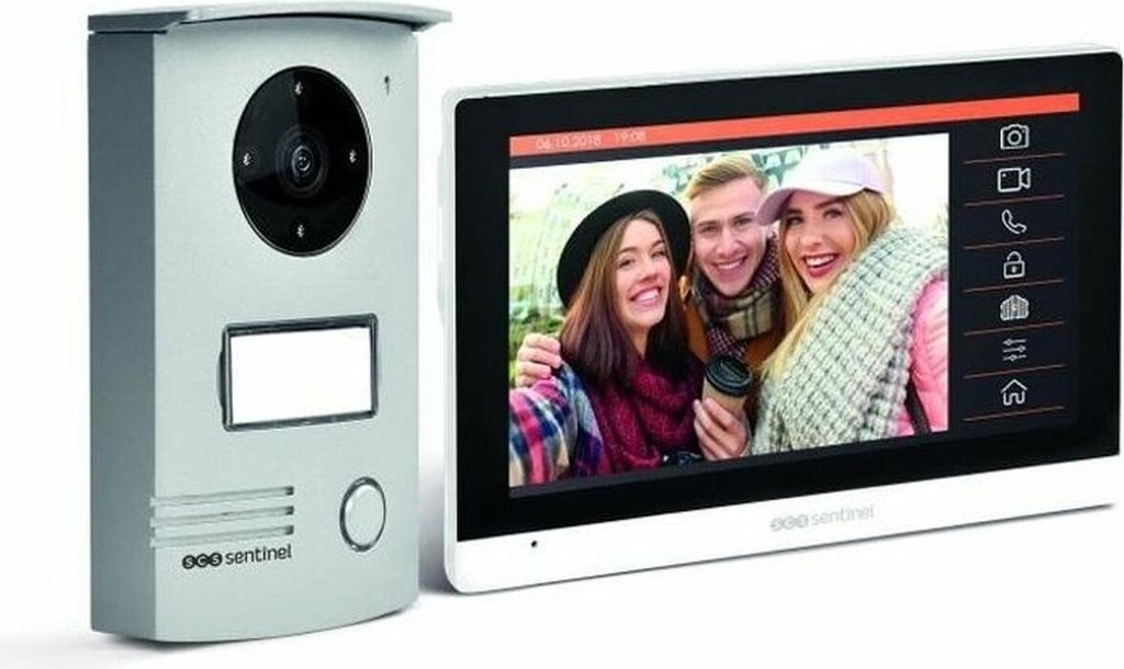 Smarter Video-Türöffner SCS SENTINEL VisioDoor 7+ 7" Weiß
