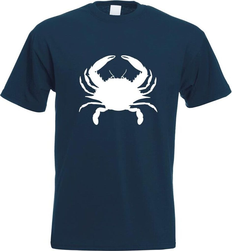 Kiwistar - T-Shirt - Navy - Krebs Cancer Motiv Bedruckt Funshirt Design Print - mit Motiv Bedruckt - Funshirt Design - Sport - Freizeit - Herren - M