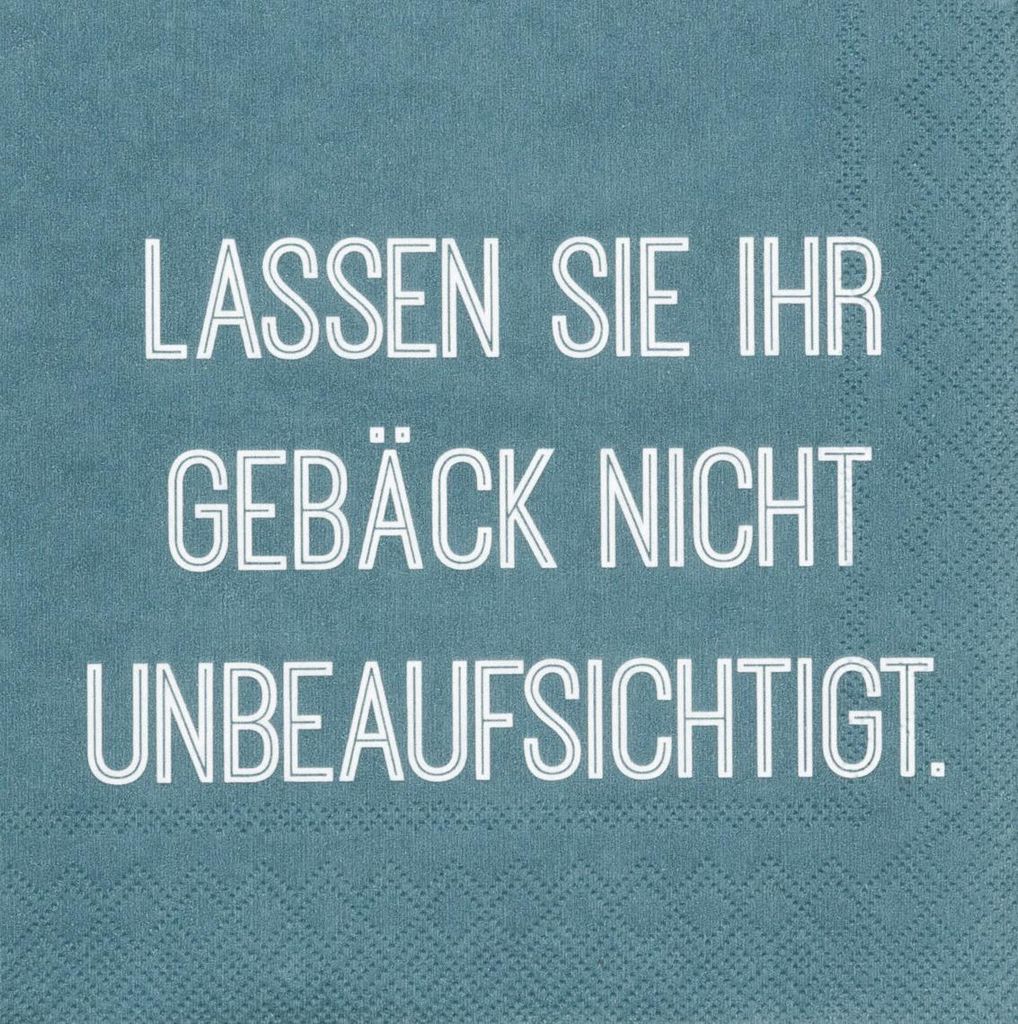 Cocktailserviette "Lassen Sie ihr Gebäck..."