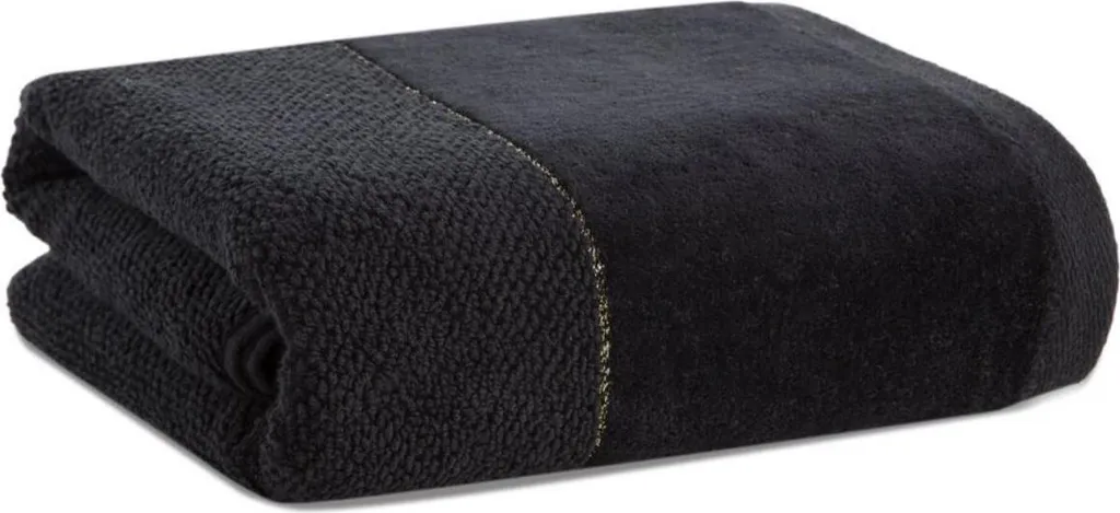 Eurofirany Telo Bagno Nero 70x140 cm in Spugna di Puro Cotone Morbido