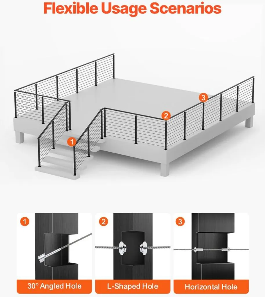 Poteau garde-corps 30° : solution pour sécuriser escalier et rampe - 5