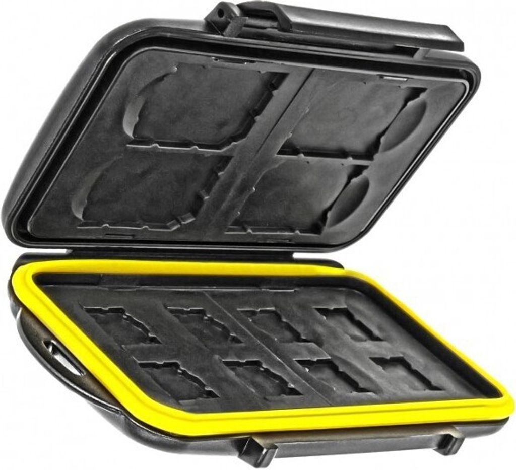 Wasserdichtes Speicherkarten Hardcase Etui Schutzbox fuer 4x SD SDHC, SDXC und 8x MicroSD