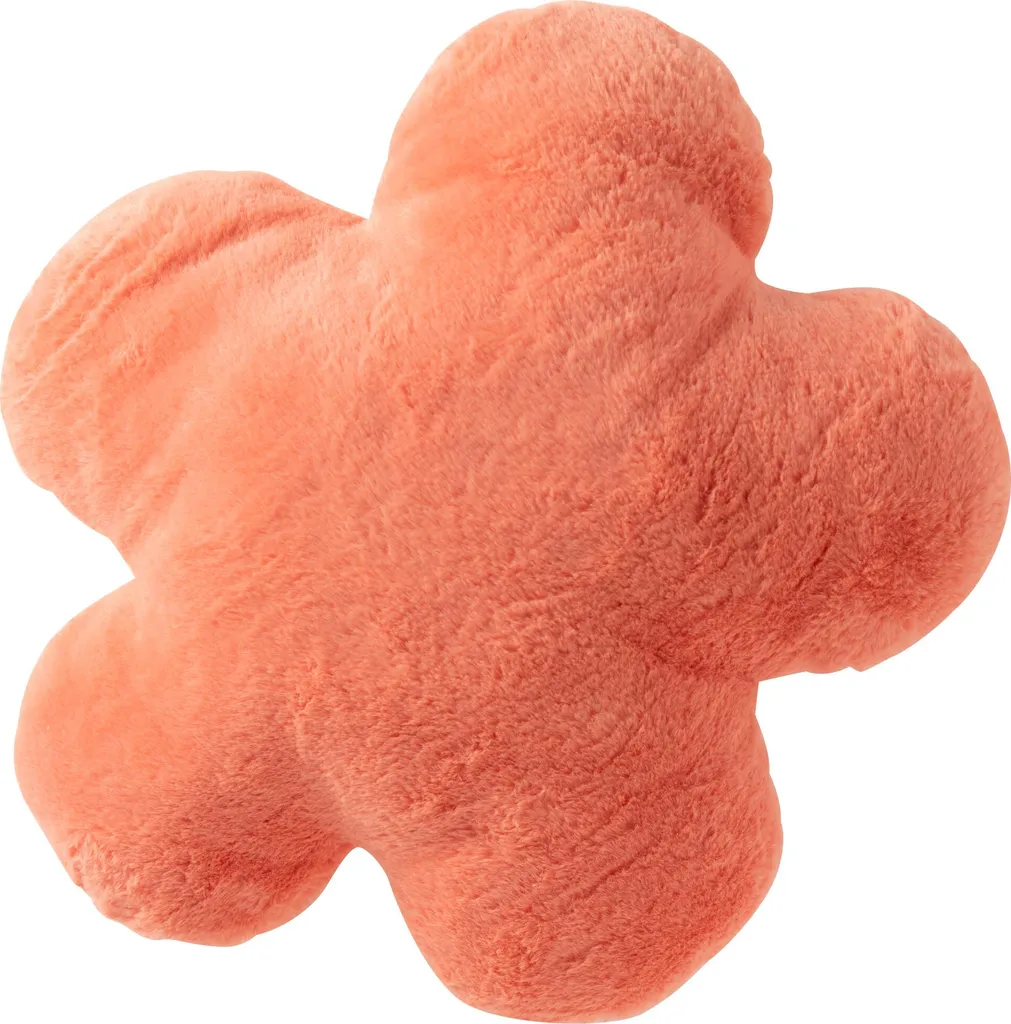 Coussin Décoratif Fleur Pêche pour Canapé - J-Line Polyester Confort