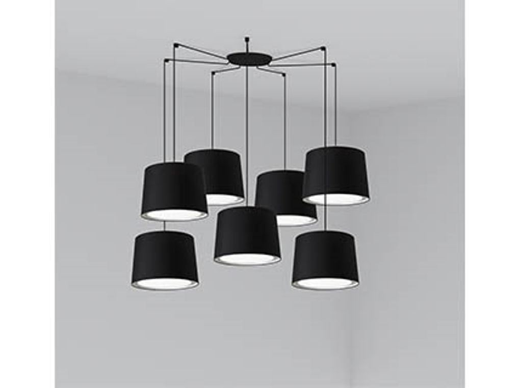 SAMBA Hängelampe schwarz/schwarz ø450 7L 64314-56-7L