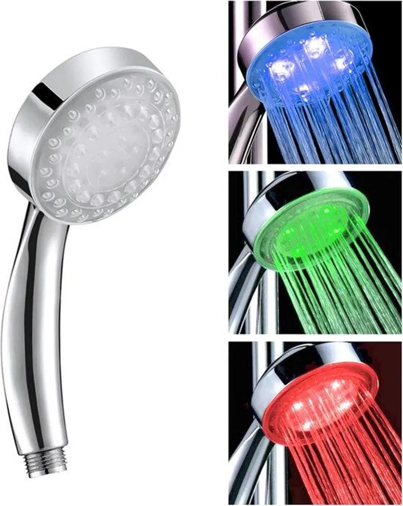 Pommeau de douche LED à changement de couleur automatique haute pression