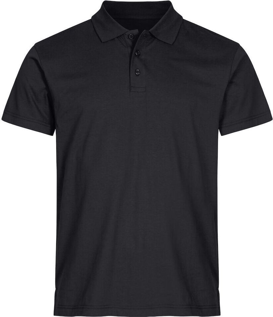 Polohemd aus Jersey mit Rippstrickkragen, 3 Ton-in-Ton Knöpfen und Seitenschlitzen