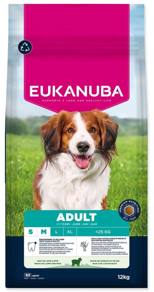 EUKANUBA Małe/średnie rasy jagnięcina i ryż 12 kg Zdjęcie produktu 