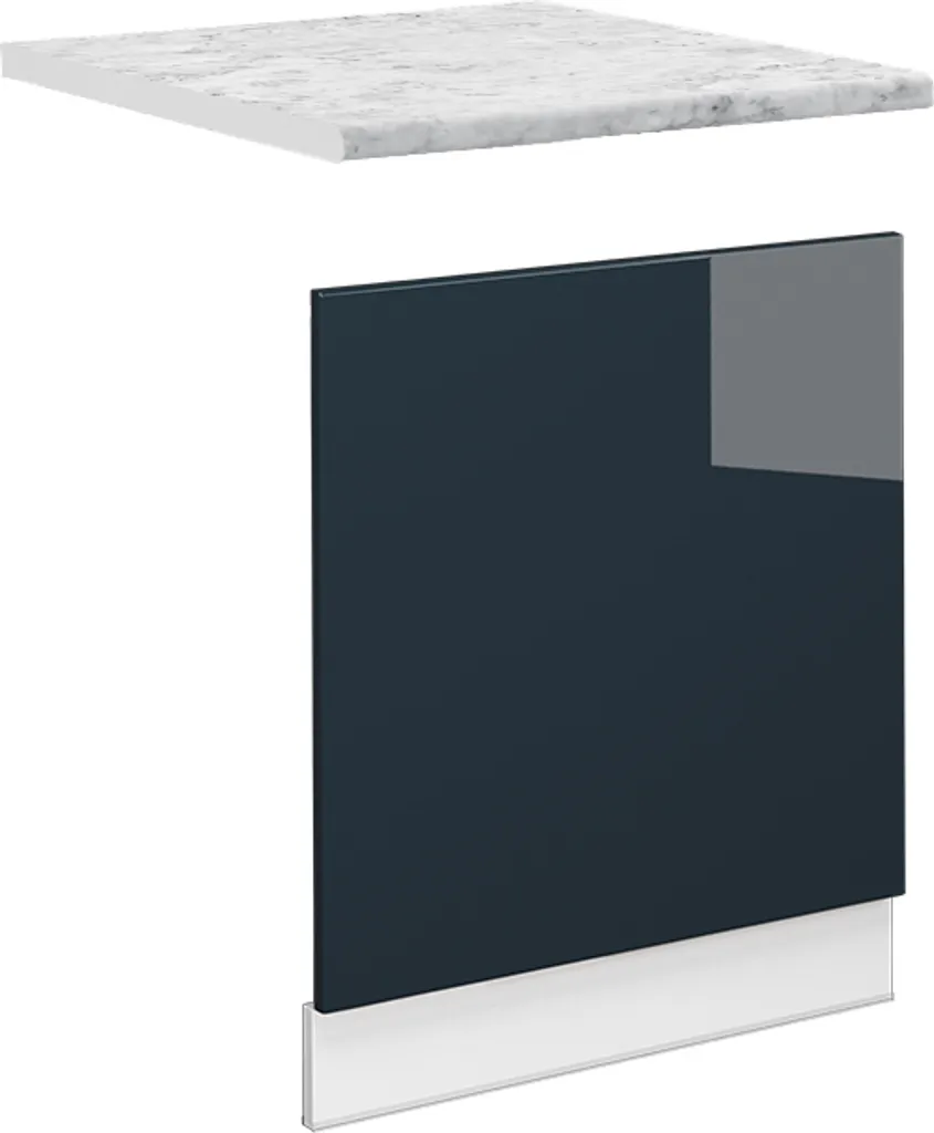 Pannello Frontale Vicco Fame-Line 60 cm Blu Scuro Lucido Marmo