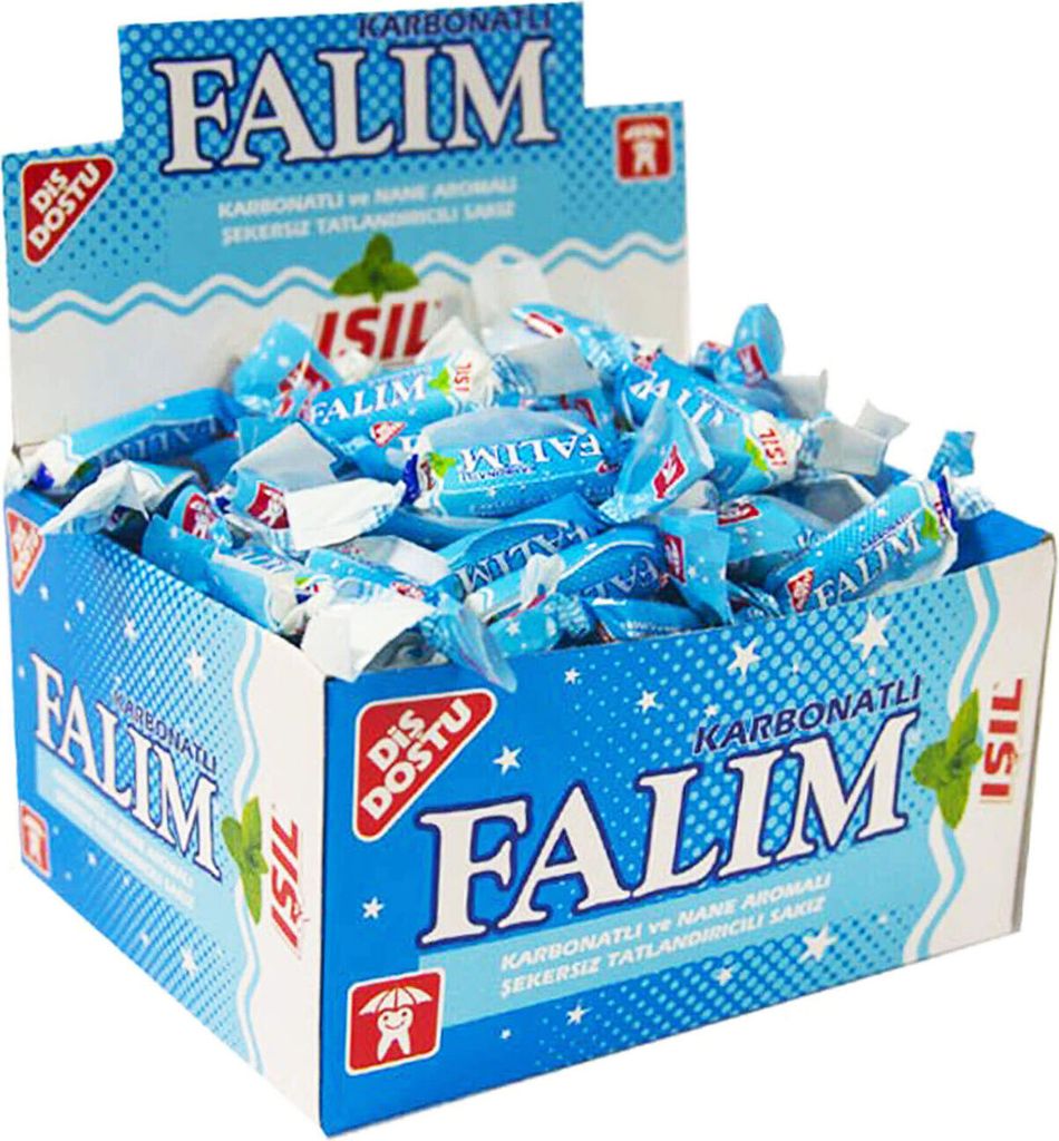 FALIM Zuckerfreier Kaugummi Karbonat & Minzgeschmack 100 Stück