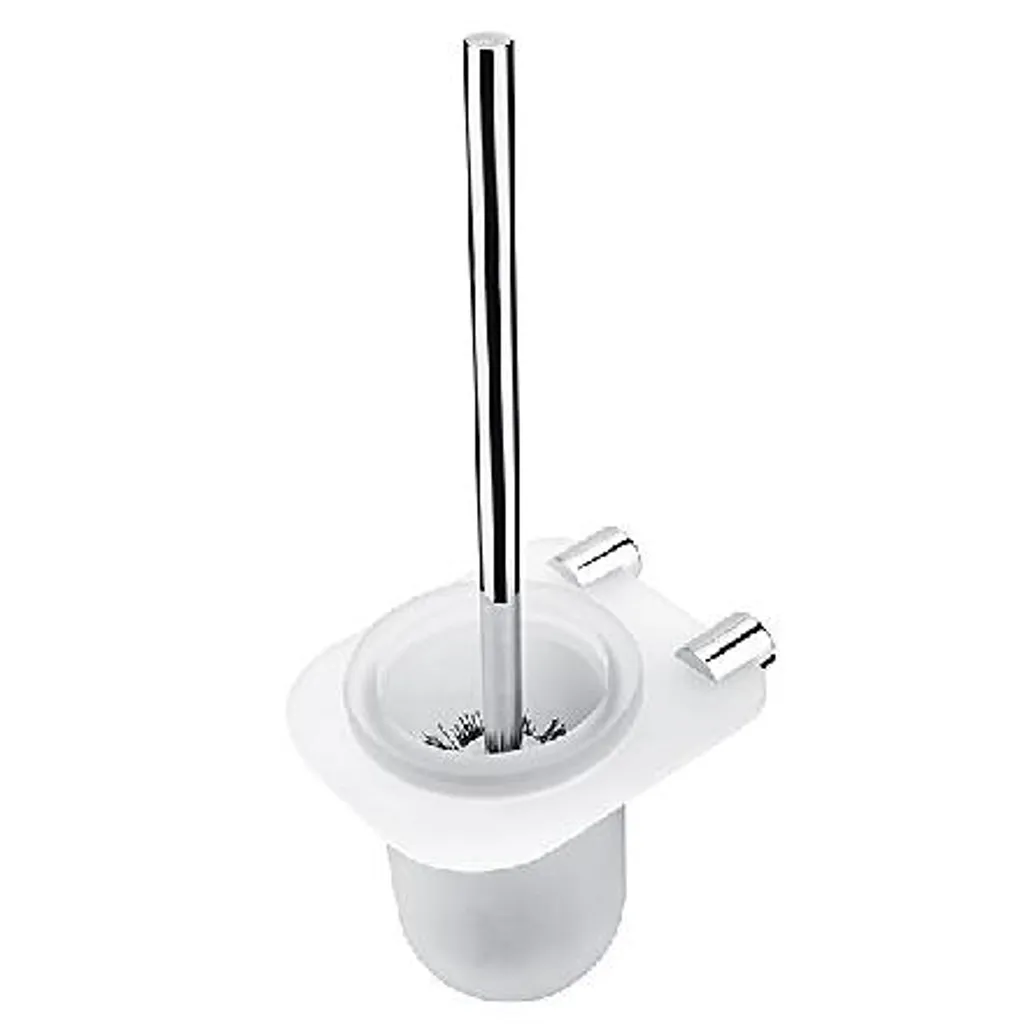 Brosse WC Nimco Bormo Finition Chrome et Verre Givré Design Scandinave