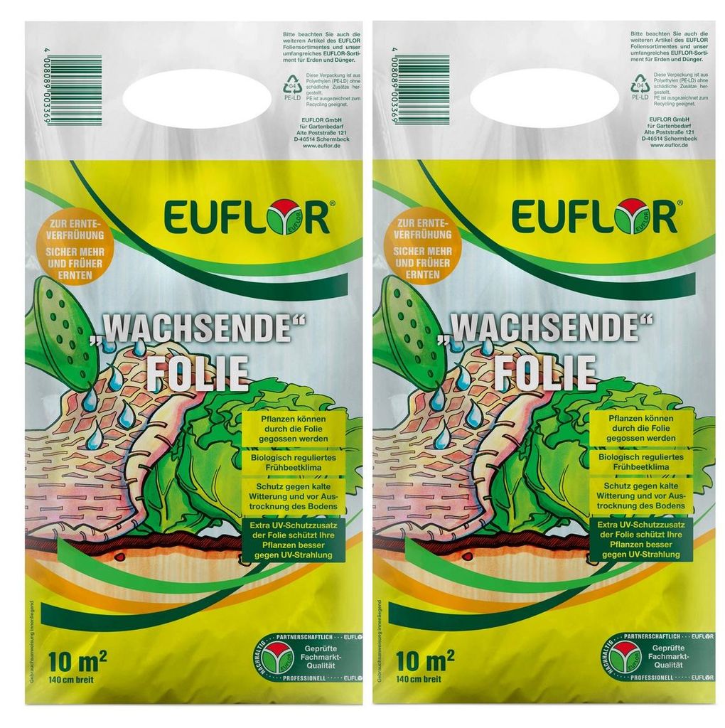 Euflor wachsende Folie 10 m² 7,15 m x 1,4 m UV-stabil 2 Produktbild 