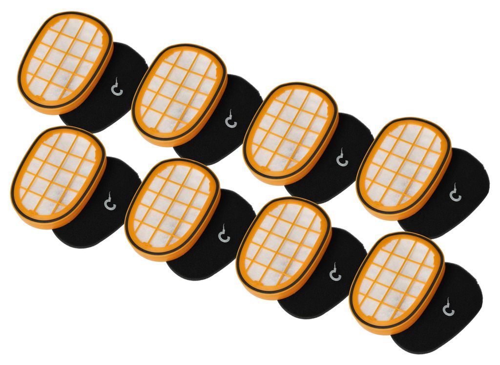 vhbw 8x Vormotor-Filter, 8x Motorschutz-Filter kompatibel mit Philips XC8147, XC8049, XC8349, XC8347, XC8047, XC8043 Staubsauger