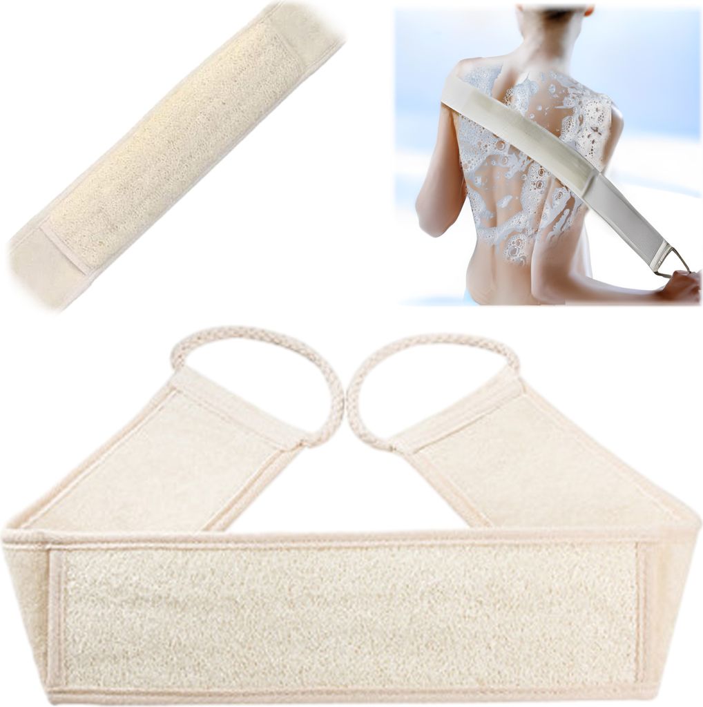 Rückenreiniger für Dusche, Badeschwamm, Körper, doppelseitiger Schrubbergurt, Rückenreiniger für Damen und Herren