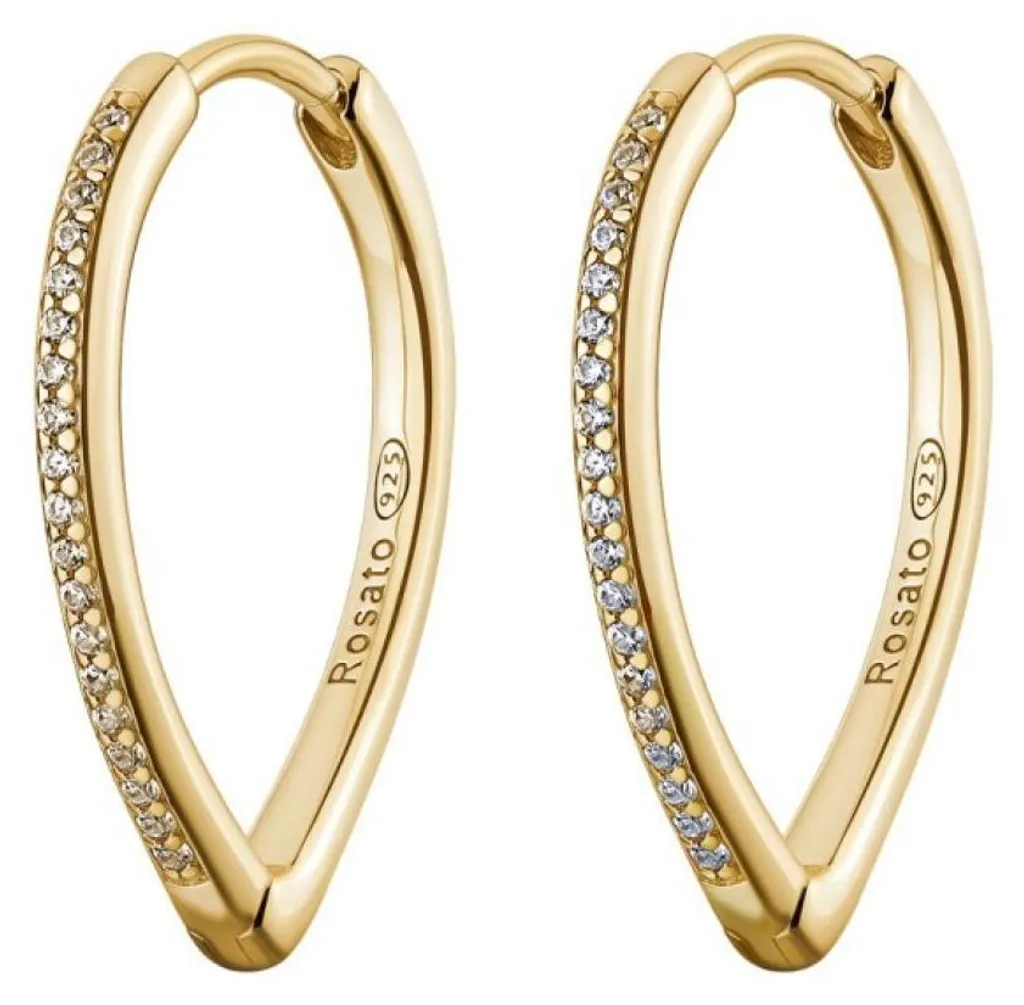 Boucles d'oreilles pendantes plaquées or pour femme avec cristaux Sofia