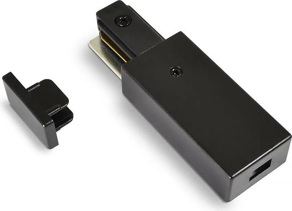 Raccord de fin monophasé VIDEX noir haute résistance pour rail
