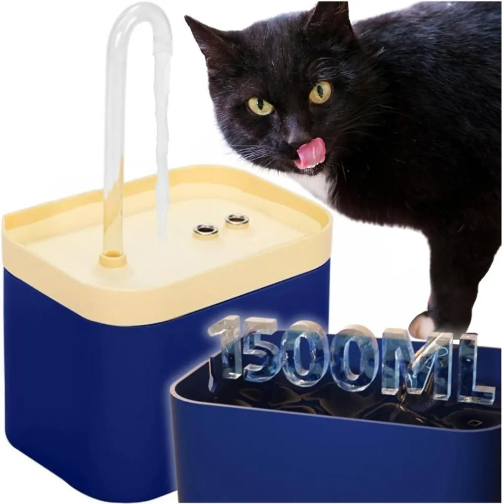 Fontaine à eau automatique 1,5L PetJet pour petits animaux bleu