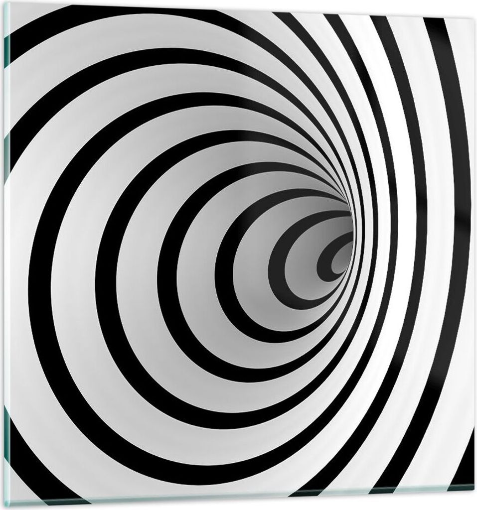 Bilder auf glas - Spirale abstrakt komposition - 60x60cm - Glasbilder - Wandbilder - Kunstdruck - zum Aufhängen bereit - Wanddekoration aus Glas -...
