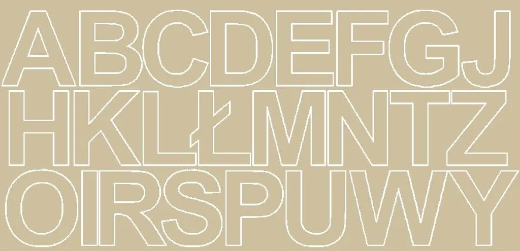 Segnaletica Aziendale: Lettere Adesive Beige Opaco 7 cm Professionali